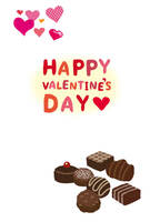 情人节卡片模板"巧克力"