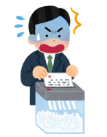 错误地撕碎文件的人