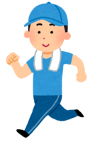 慢跑的人(带帽子)