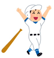 ホームランを打った野球選手(女性)