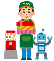 おもちゃ屋の店員