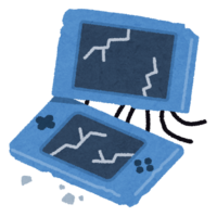 壊れた携帯ゲーム機