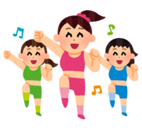 Aerobics (instructor and student)