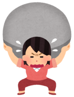 いろいろな重圧に苦しむ人(女性)