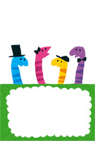 New Year's card template (snake family)