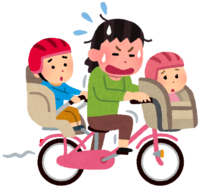 Mother who rides three people very hard