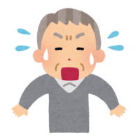 Surprised old man