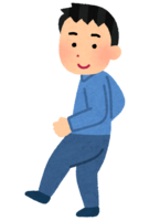 後ろ歩き