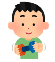 Children playing with toy screws