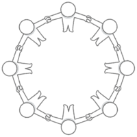 成为圈的棒人类(俯瞰)