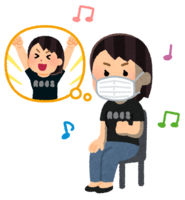 静静地看音乐会的人(女性)