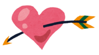 Valentine (heart with an arrow stuck)