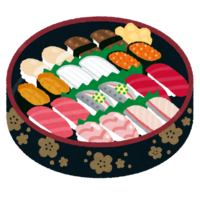 寿司桶に入ったお寿司