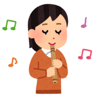 ケーナを吹く人(女性)