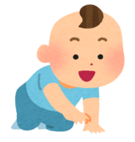 ハイハイをしている赤ちゃん