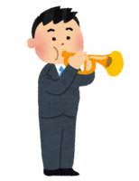トランペットを吹く男性(オーケストラ)