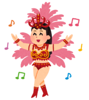 サンバを踊る女性(日本)
