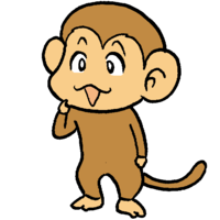 Monkey facing left