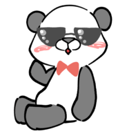 Panda wearing sunglasses