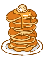 Pancakes piled up a lot