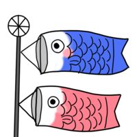 2匹の鯉のぼり