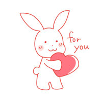 Rabbit with a heart