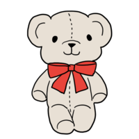 Teddy bear with red ribbon