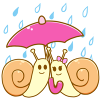 Umbrella and snail