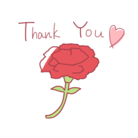 (Thank-You) Characters and carnations
