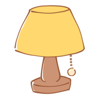 Yellow shade lamp