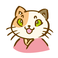 Calico cat in kimono