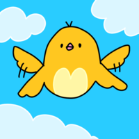 Flying yellow bird