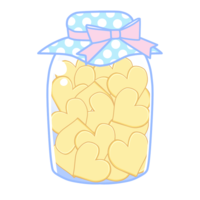 Bottled cookie (heart)