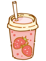 Strawberry yogurt drink