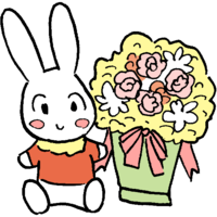 Rabbit and flower