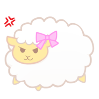 Sheep with ribbon (angry)