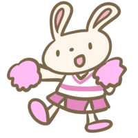 Rabbit cheerleader (pink)