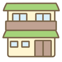 Two-story house (green)