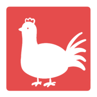 Chicken stamp (square)