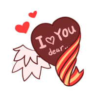 Valentine_feathers and ribbons
