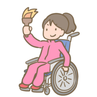 Wheelchair torchbearer (female)