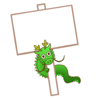 Signboard and dragon (for character insertion)