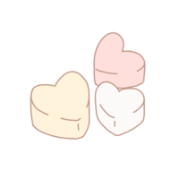 Heart-shaped marshmallow