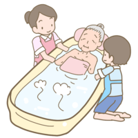 Grandmother's bathing assistance