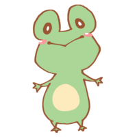 Green cute frog