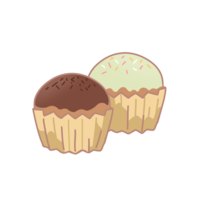 2 types of cupcakes
