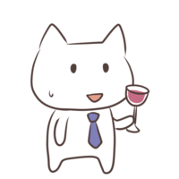 Cat with wine