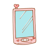 Cute pink smartphone