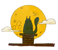 Moonlit cat