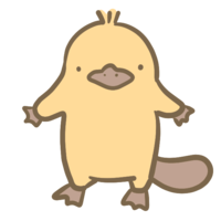 Standing platypus